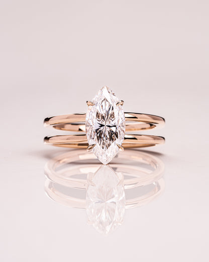 1.58 CT Marquise Cut Lab Grown Diamond Solitaire Engagement Ring