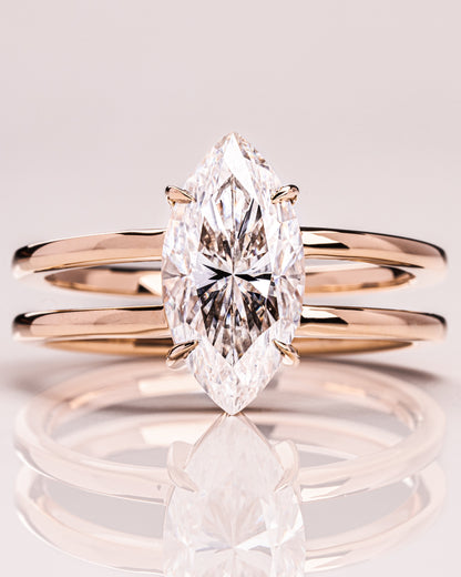 1.58 CT Marquise Cut Lab Grown Diamond Solitaire Engagement Ring