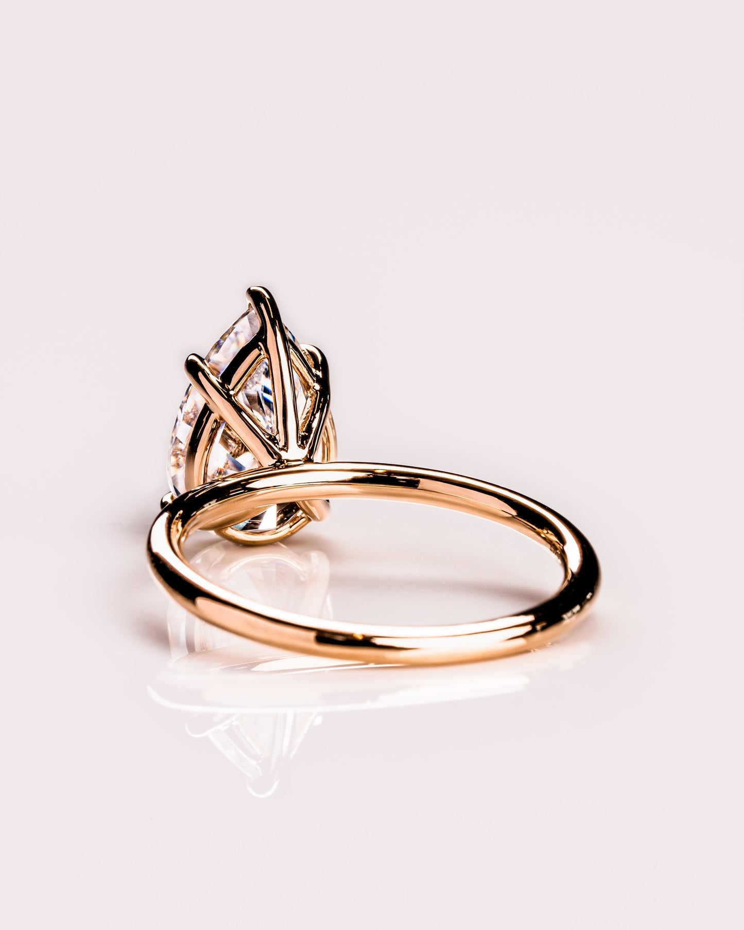 3.09 CT Pear Cut Lab Grown Diamond Solitaire Engagement Ring