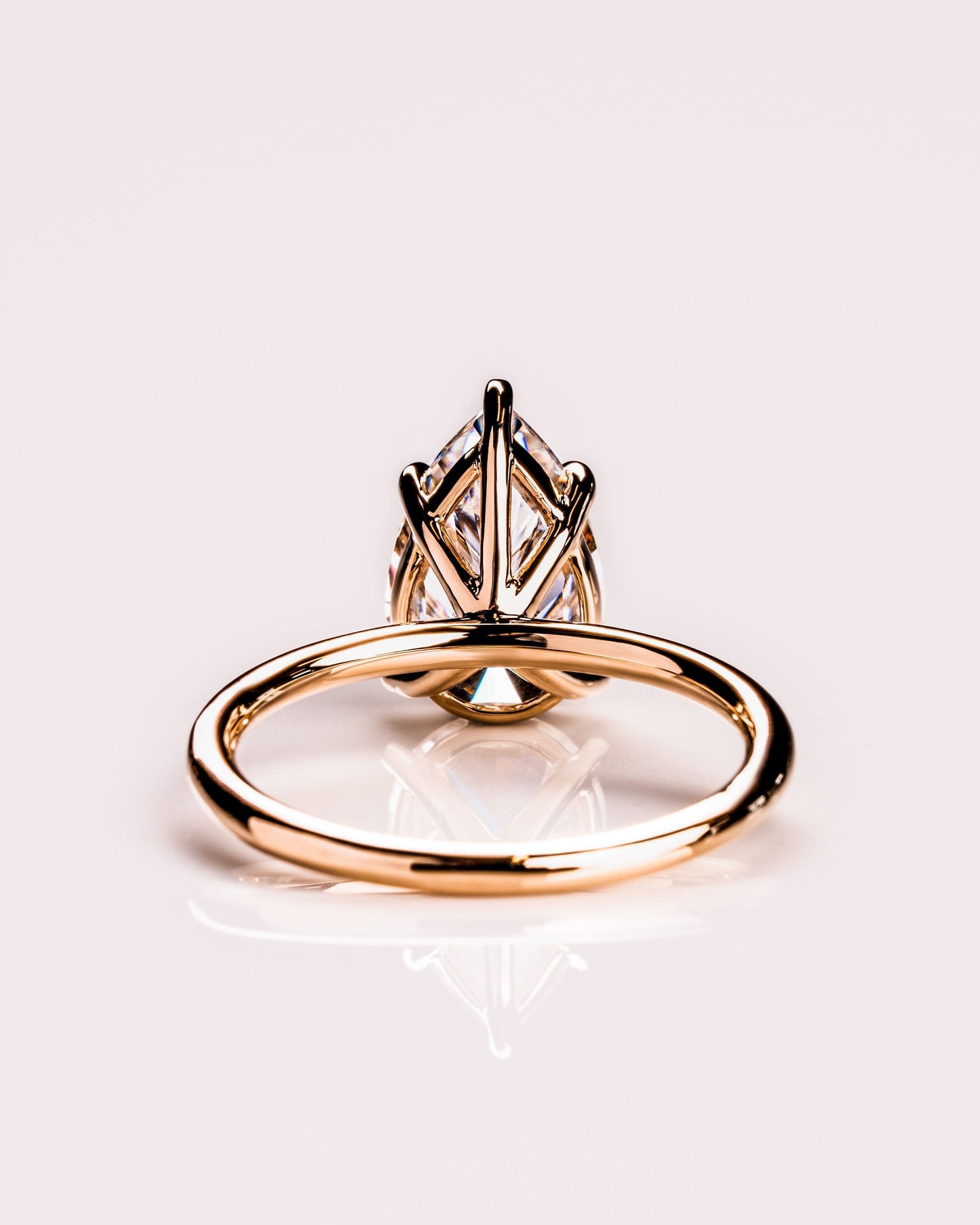 3.09 CT Pear Cut Lab Grown Diamond Solitaire Engagement Ring