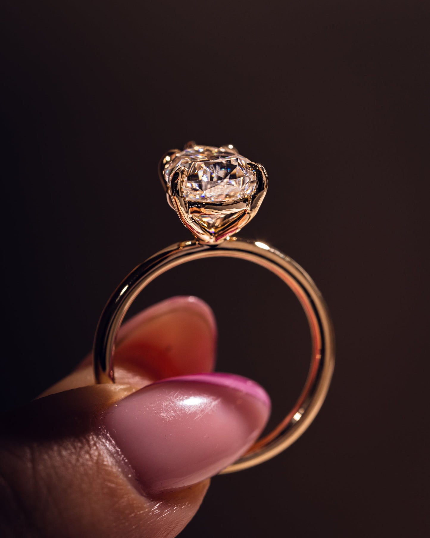 3.09 CT Pear Cut Lab Grown Diamond Solitaire Engagement Ring