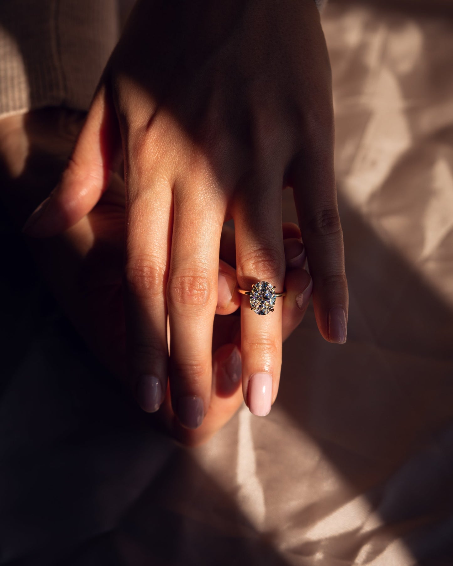 5.18 CT Oval Cut Solitaire Lab Grown Diamond Engagement Ring