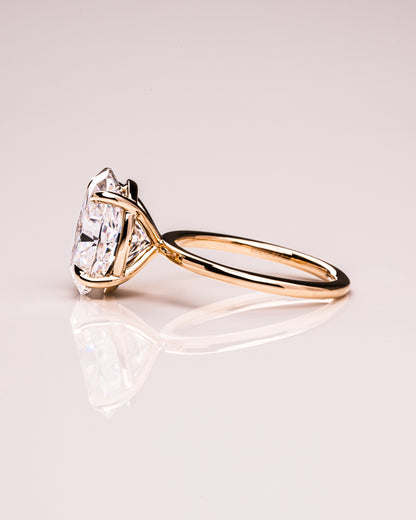 5.18 CT Oval Cut Solitaire Lab Grown Diamond Engagement Ring