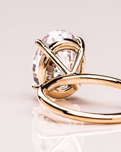 5.18 CT Oval Cut Solitaire Lab Grown Diamond Engagement Ring
