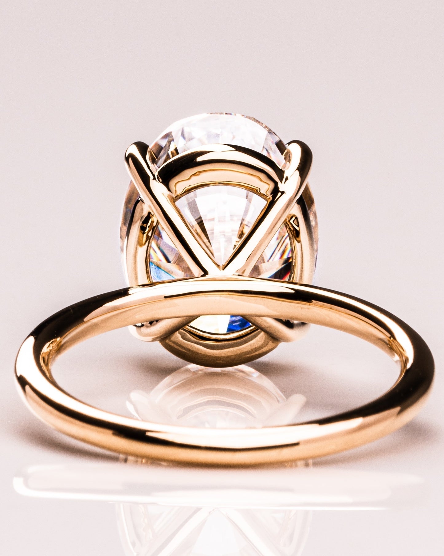 5.18 CT Oval Cut Solitaire Lab Grown Diamond Engagement Ring