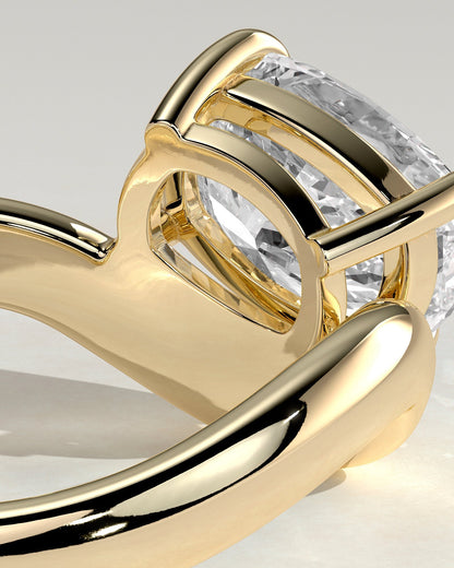 Round Halo, Pave & Split Shank Engagement Ring – 1.93 CT Lab Grown Diamond