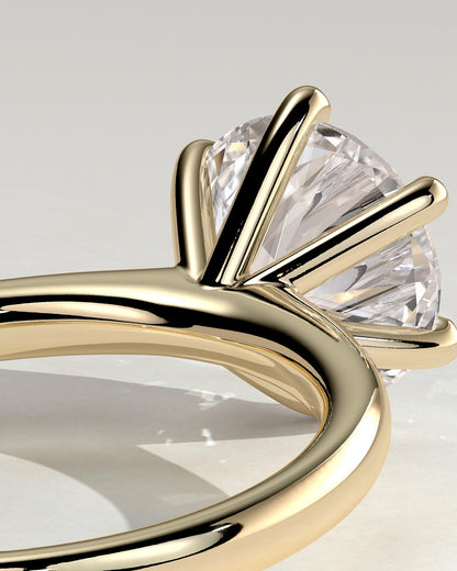 Round Halo, Pave & Split Shank Engagement Ring – 1.93 CT Lab Grown Diamond
