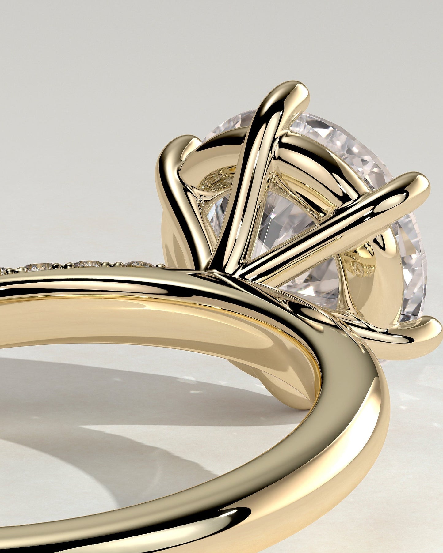 Round Halo, Pave & Split Shank Engagement Ring – 1.93 CT Lab Grown Diamond