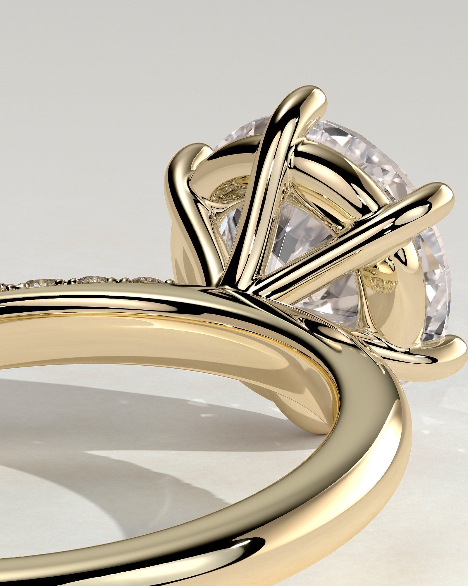 Round Halo, Pave & Split Shank Engagement Ring – 1.93 CT Lab Grown Diamond