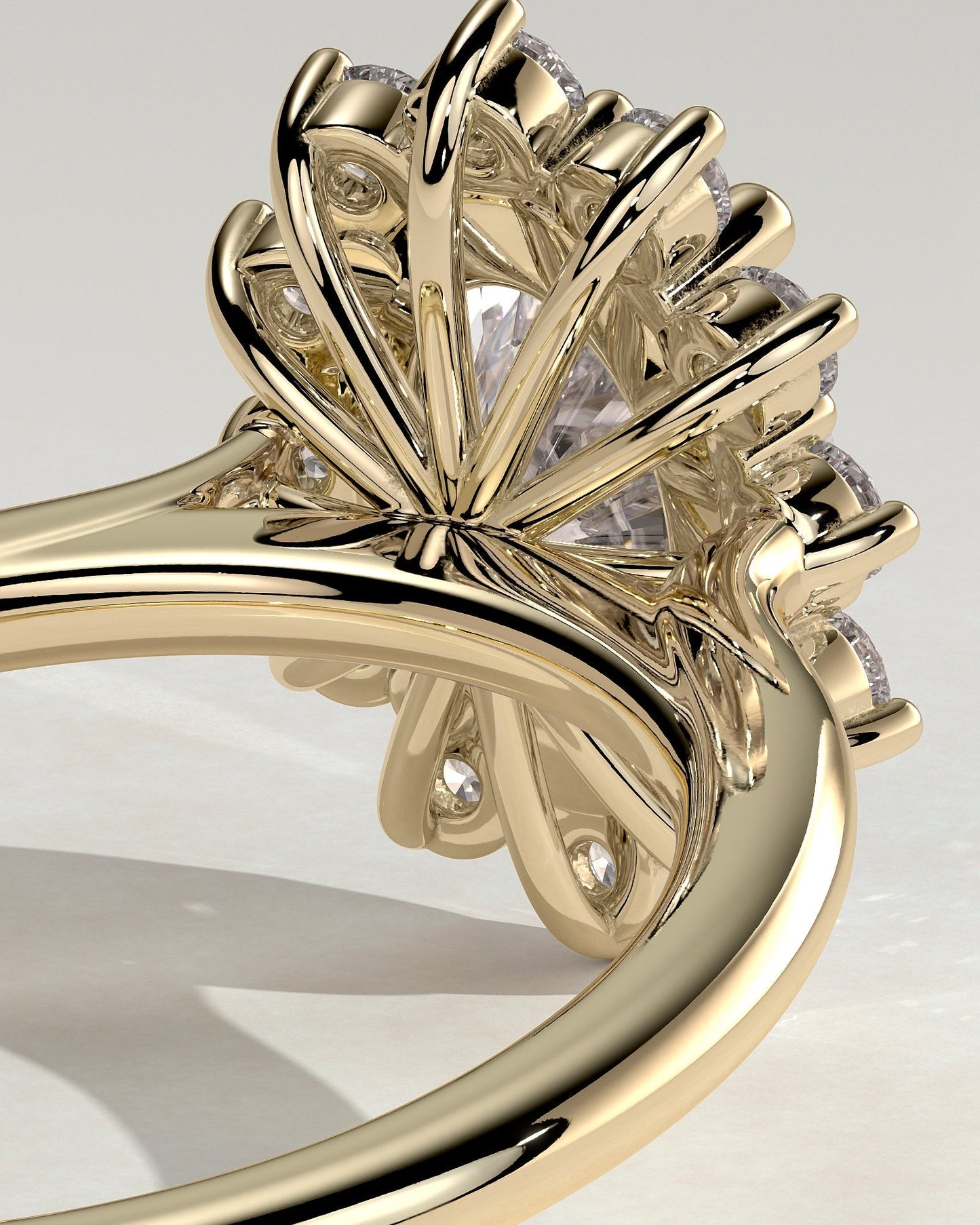 Round Halo, Pave & Split Shank Engagement Ring – 1.93 CT Lab Grown Diamond