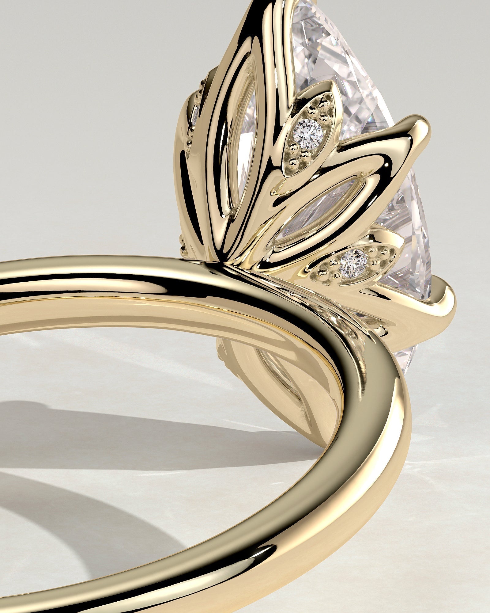 Round Halo, Pave & Split Shank Engagement Ring – 1.93 CT Lab Grown Diamond