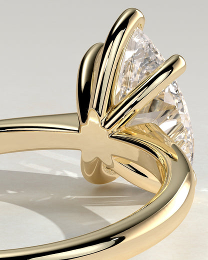 Round Halo, Pave & Split Shank Engagement Ring – 1.93 CT Lab Grown Diamond