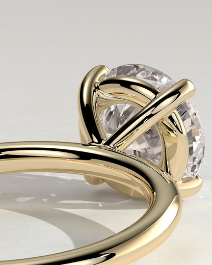 Round Halo, Pave & Split Shank Engagement Ring – 1.93 CT Lab Grown Diamond