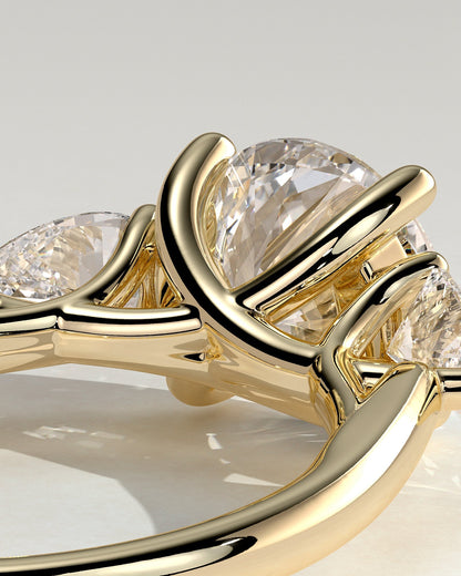 Round Halo, Pave & Split Shank Engagement Ring – 1.93 CT Lab Grown Diamond