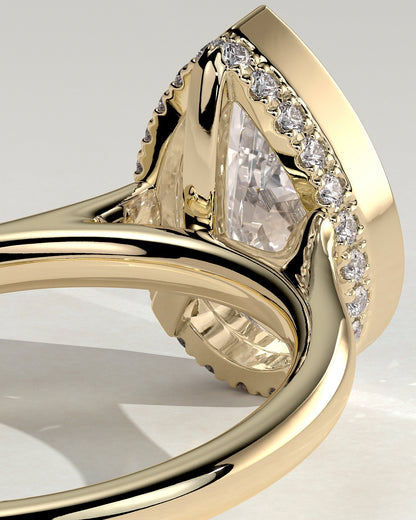 Round Halo, Pave & Split Shank Engagement Ring – 1.93 CT Lab Grown Diamond
