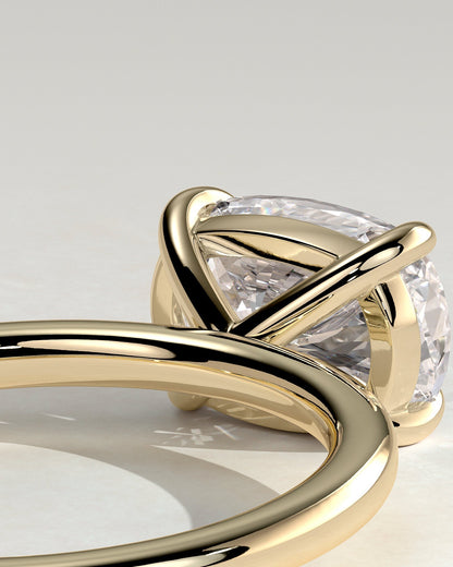 Round Halo, Pave & Split Shank Engagement Ring – 1.93 CT Lab Grown Diamond