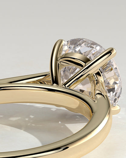 Round Halo, Pave & Split Shank Engagement Ring – 1.93 CT Lab Grown Diamond