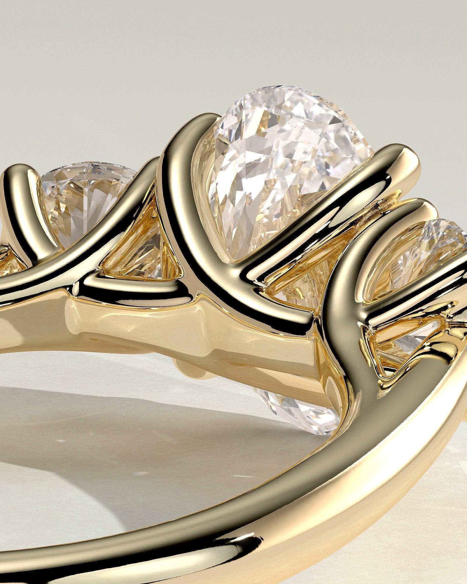Round Halo, Pave & Split Shank Engagement Ring – 1.93 CT Lab Grown Diamond