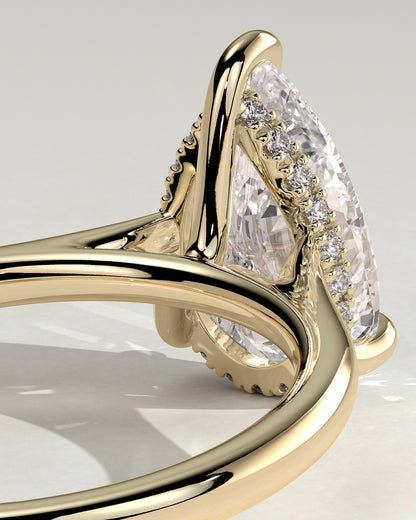 Round Halo, Pave & Split Shank Engagement Ring – 1.93 CT Lab Grown Diamond