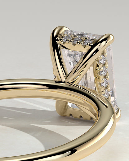 Round Halo, Pave & Split Shank Engagement Ring – 1.93 CT Lab Grown Diamond