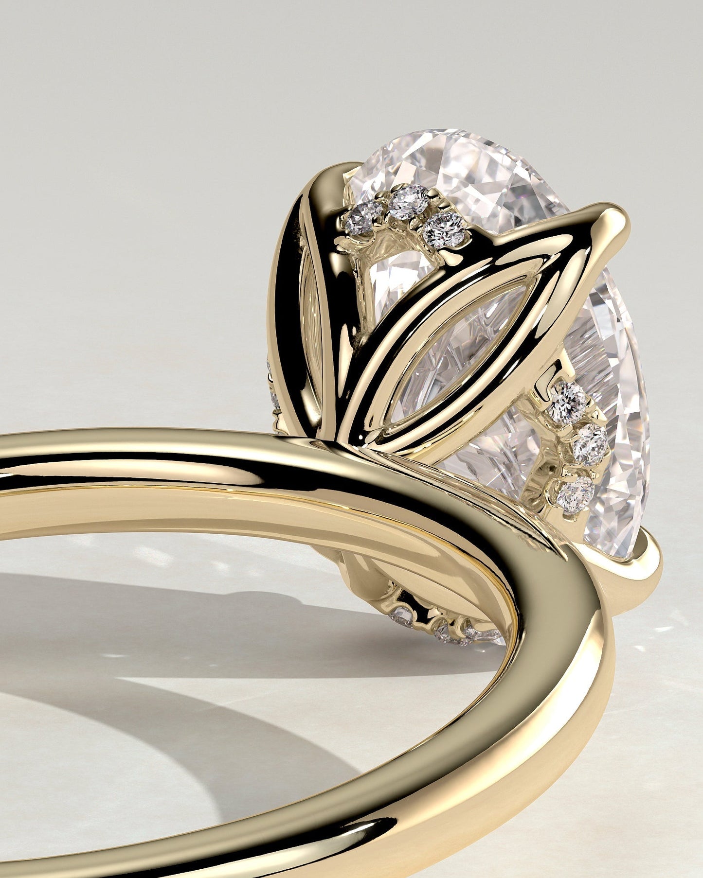 Round Halo, Pave & Split Shank Engagement Ring – 1.93 CT Lab Grown Diamond