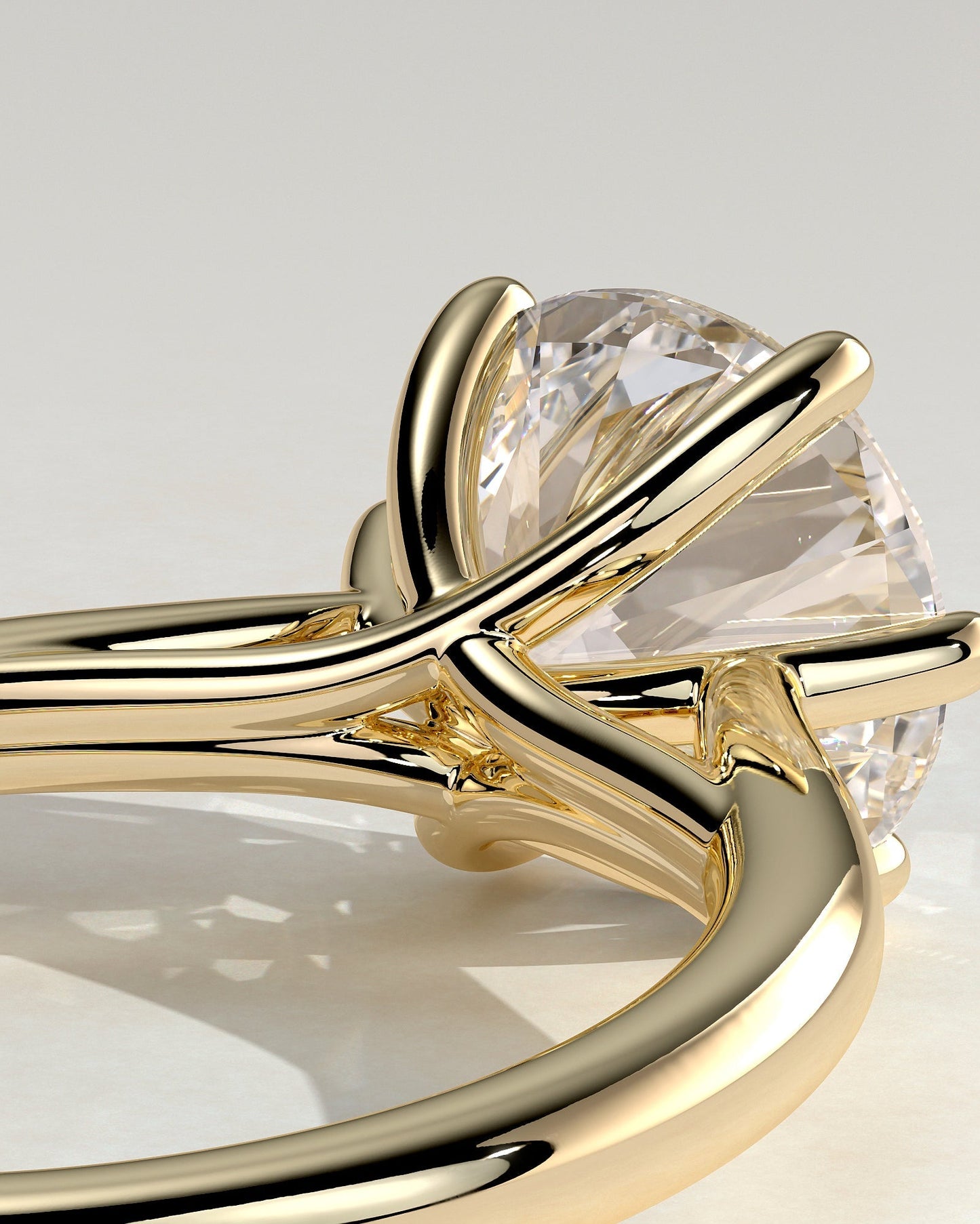 Round Halo, Pave & Split Shank Engagement Ring – 1.93 CT Lab Grown Diamond