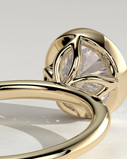 Round Halo, Pave & Split Shank Engagement Ring – 1.93 CT Lab Grown Diamond