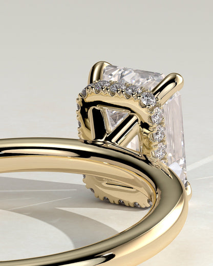 Round Halo, Pave & Split Shank Engagement Ring – 1.93 CT Lab Grown Diamond