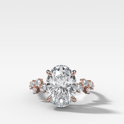 Marquise Shaped Three Stone Lab Grown Diamond Engagement Ring