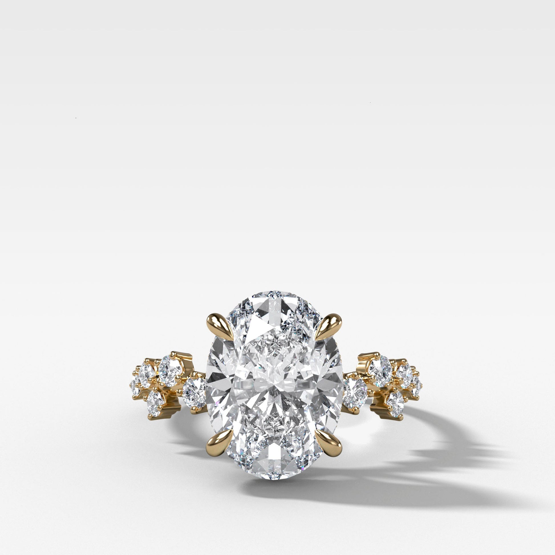 Marquise Shaped Three Stone Lab Grown Diamond Engagement Ring