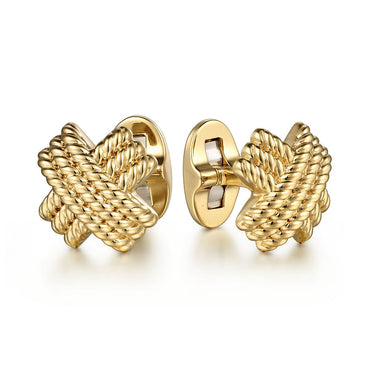 Triple Row Twisted Rope Cufflinks For Men