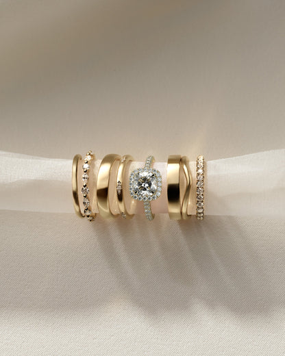 Round Halo, Pave & Split Shank Engagement Ring – 1.93 CT Lab Grown Diamond