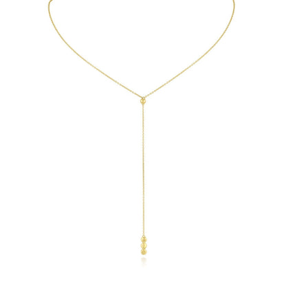 Lariat Necklace in Solid Gold 3