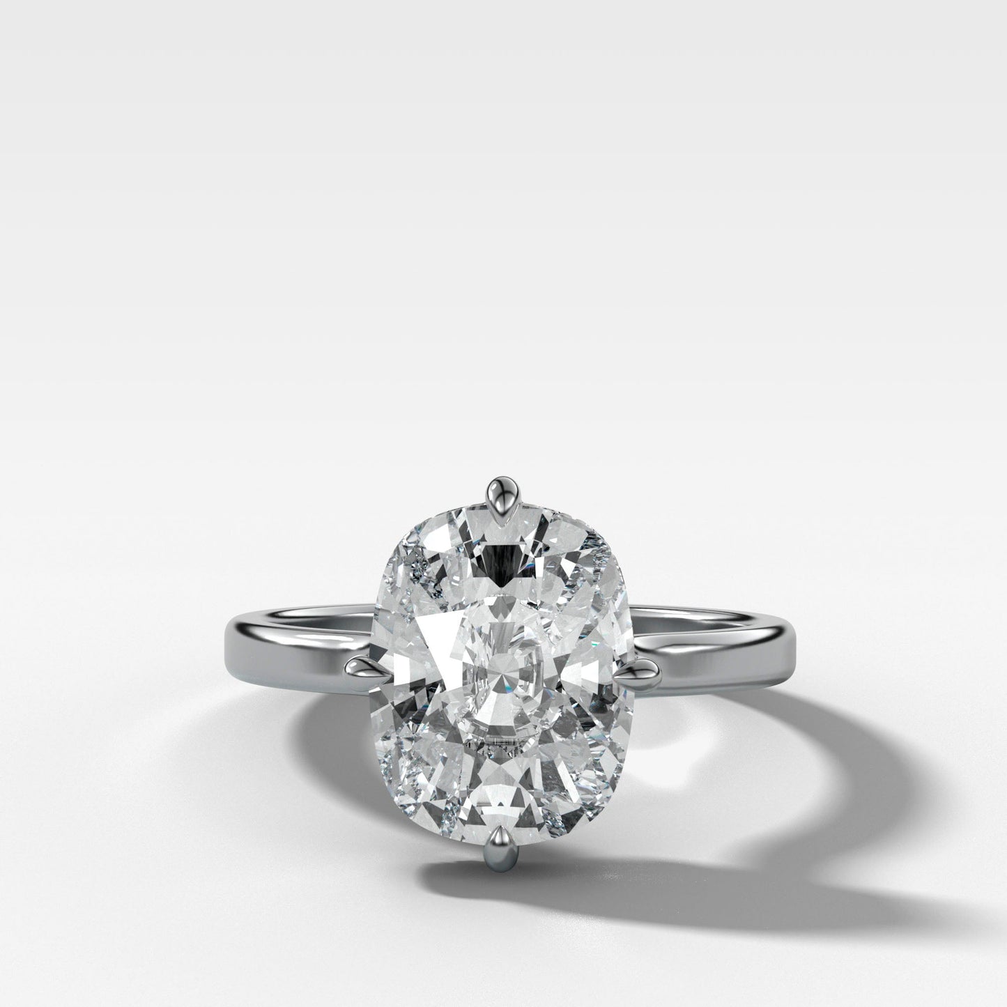 Marquise Shaped Three Stone Lab Grown Diamond Engagement Ring