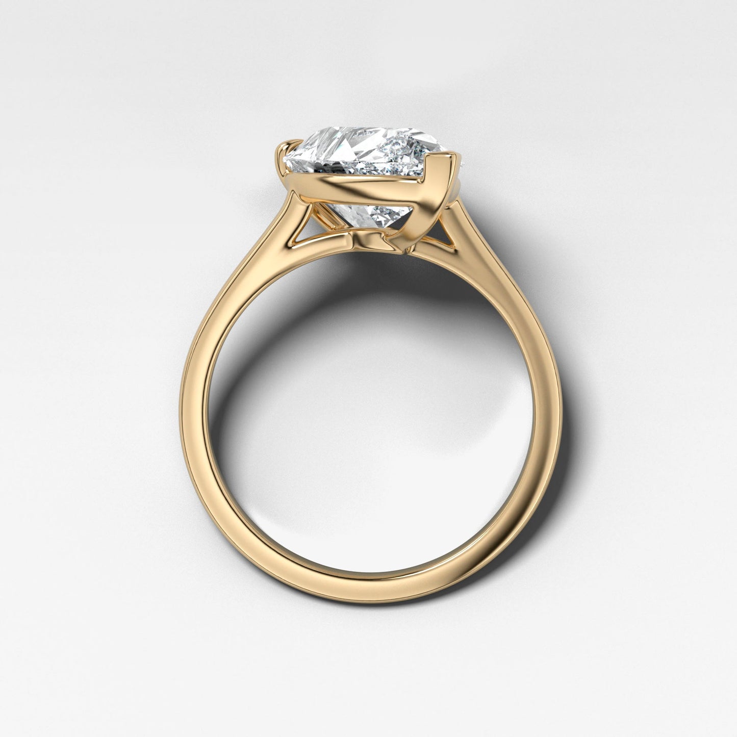 Marquise Shaped Three Stone Lab Grown Diamond Engagement Ring