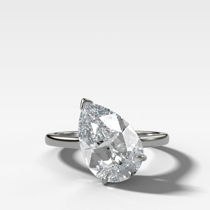 Marquise Shaped Three Stone Lab Grown Diamond Engagement Ring