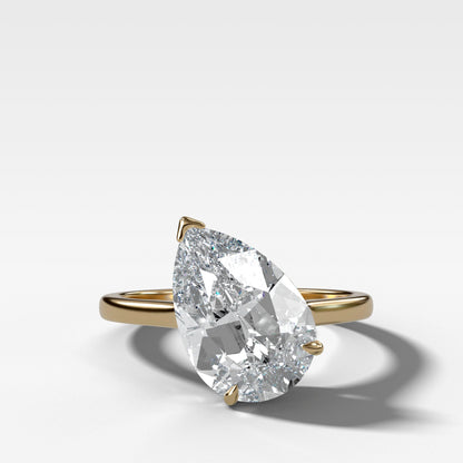 Marquise Shaped Three Stone Lab Grown Diamond Engagement Ring