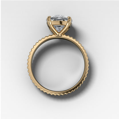 Marquise Shaped Three Stone Lab Grown Diamond Engagement Ring