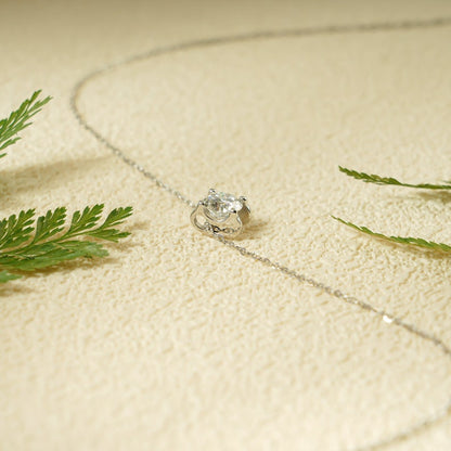 0.17 CT Moissanite Diamond Cross Pendant Necklace in Solid Gold 4