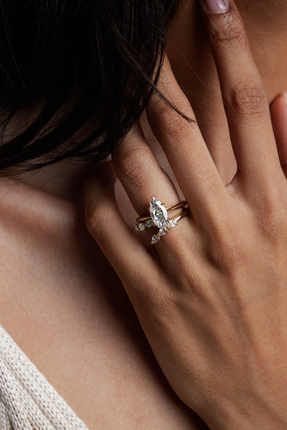 0.25 TCW Round Shaped Half Eternity Lab Grown Diamond Wedding Band