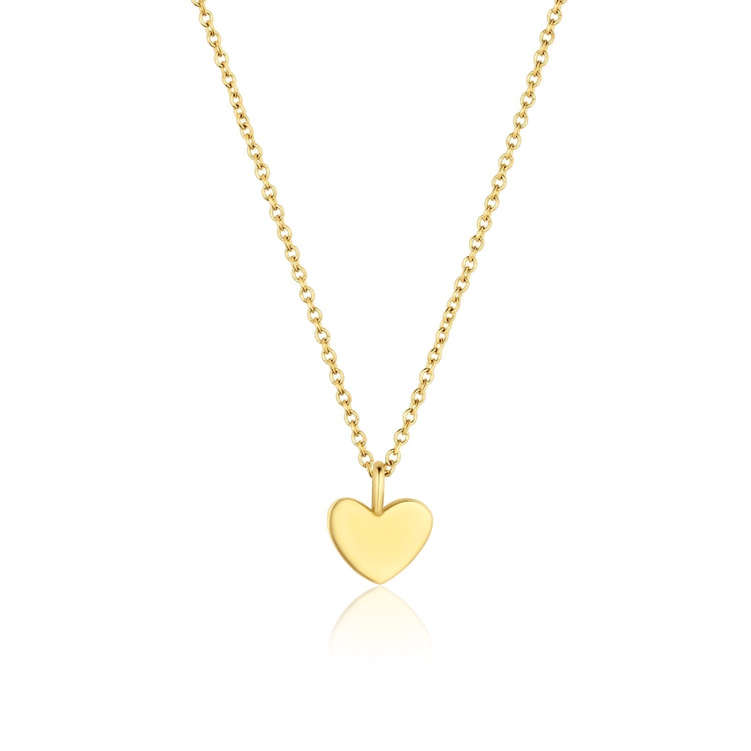 Heart Pendant Necklace in Solid Gold 3