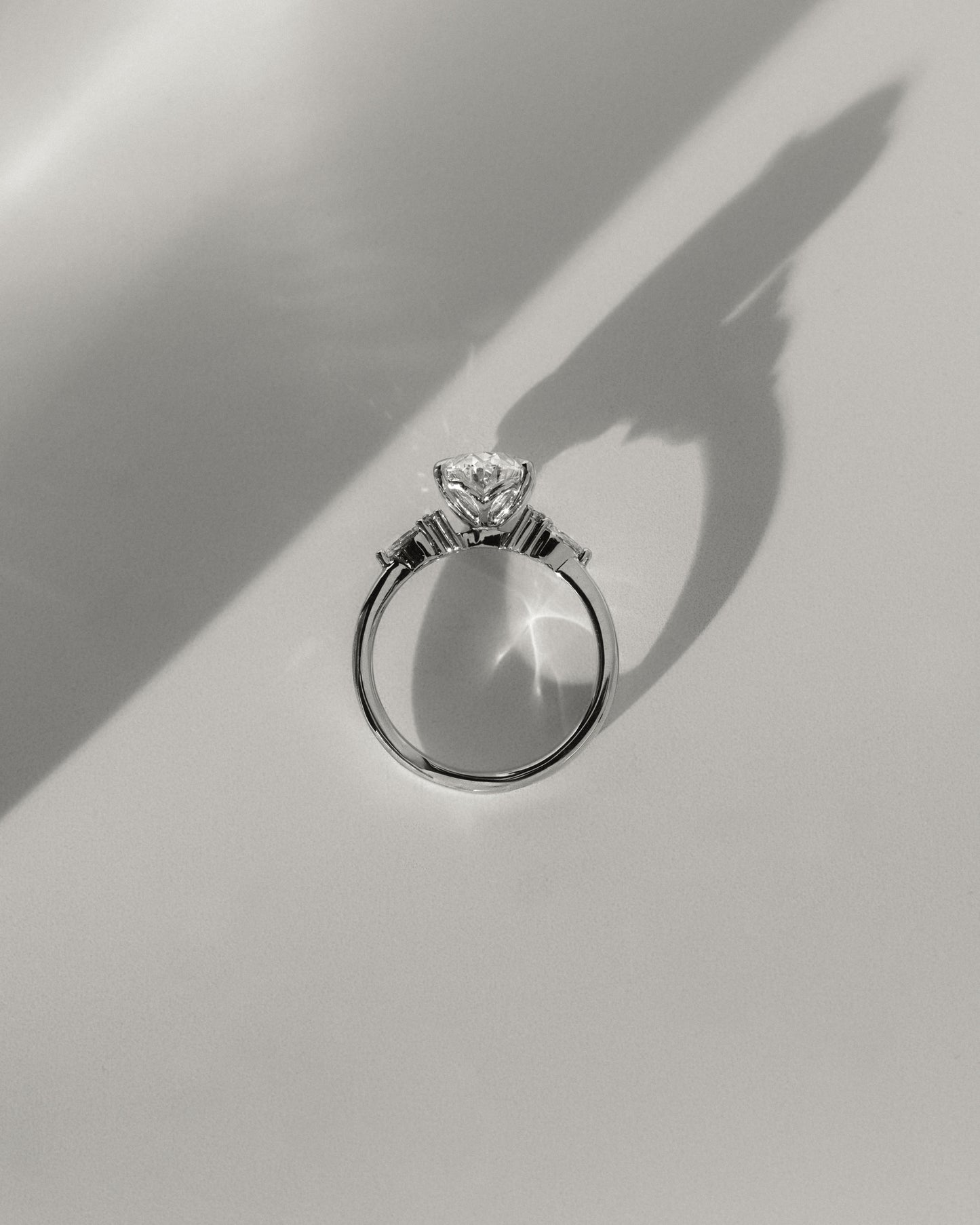 2 CT Oval Cut Cluster Lab Grown Diamond Engagement Ring