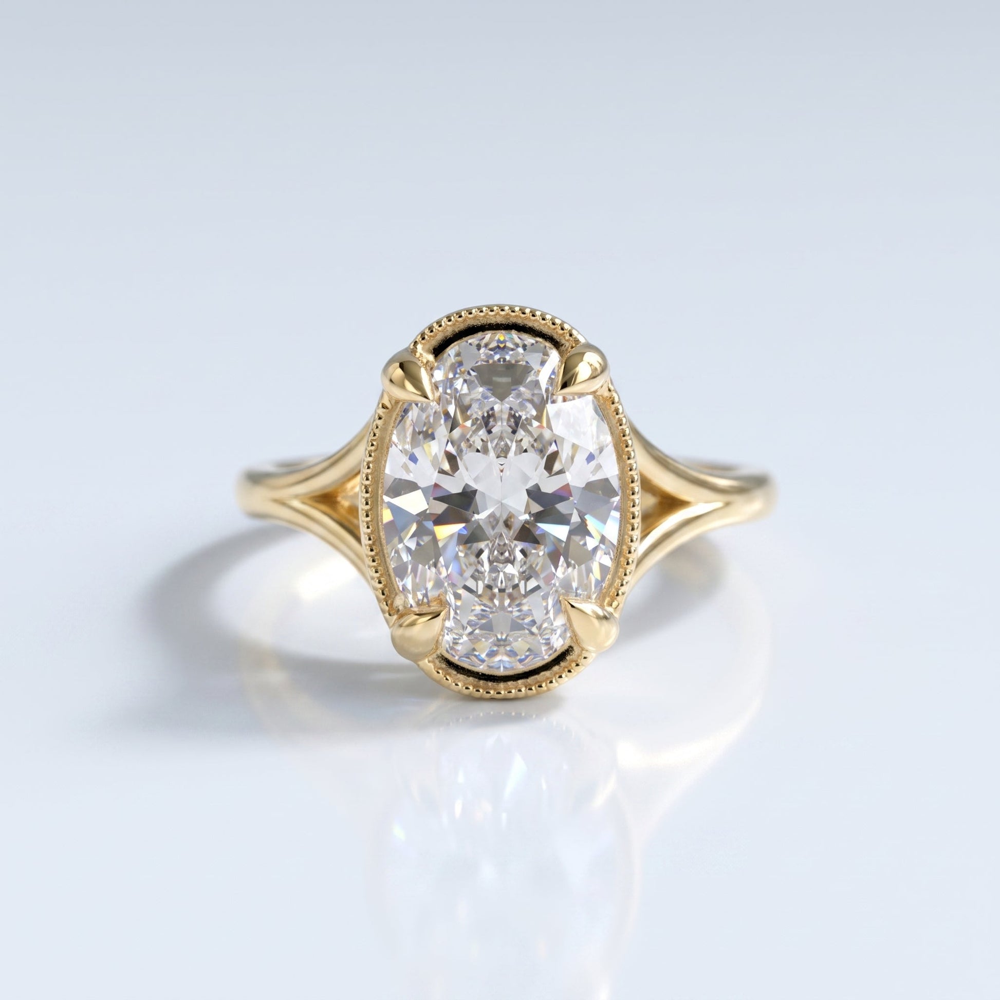 Marquise Swirl Solitaire Engagement Ring – 1 CT Lab Grown Diamond