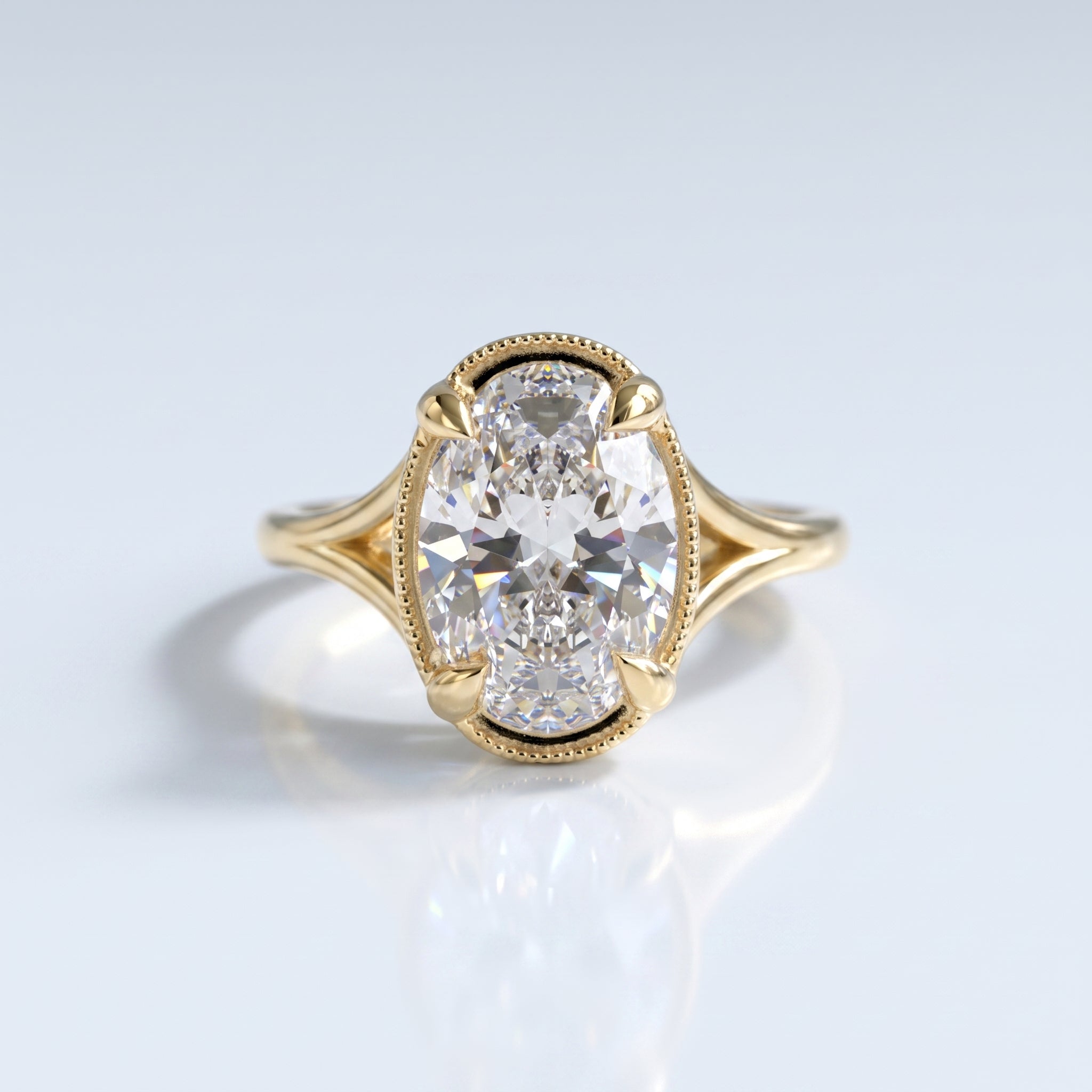 Marquise Swirl Solitaire Engagement Ring – 1 CT Lab Grown Diamond