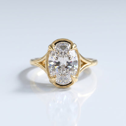 Marquise Swirl Solitaire Engagement Ring – 1 CT Lab Grown Diamond