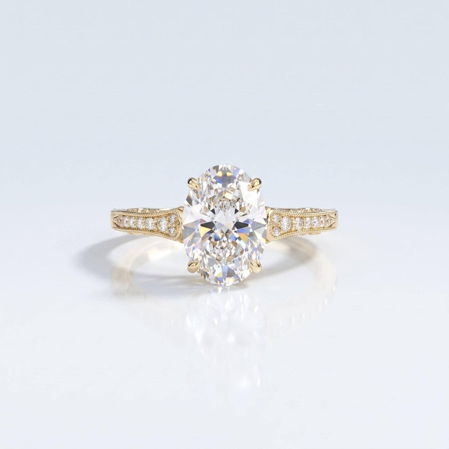 Marquise Swirl Solitaire Engagement Ring – 1 CT Lab Grown Diamond