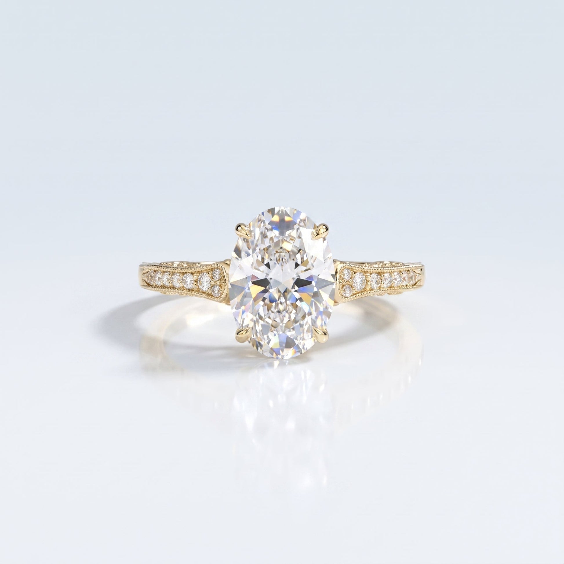 Marquise Swirl Solitaire Engagement Ring – 1 CT Lab Grown Diamond