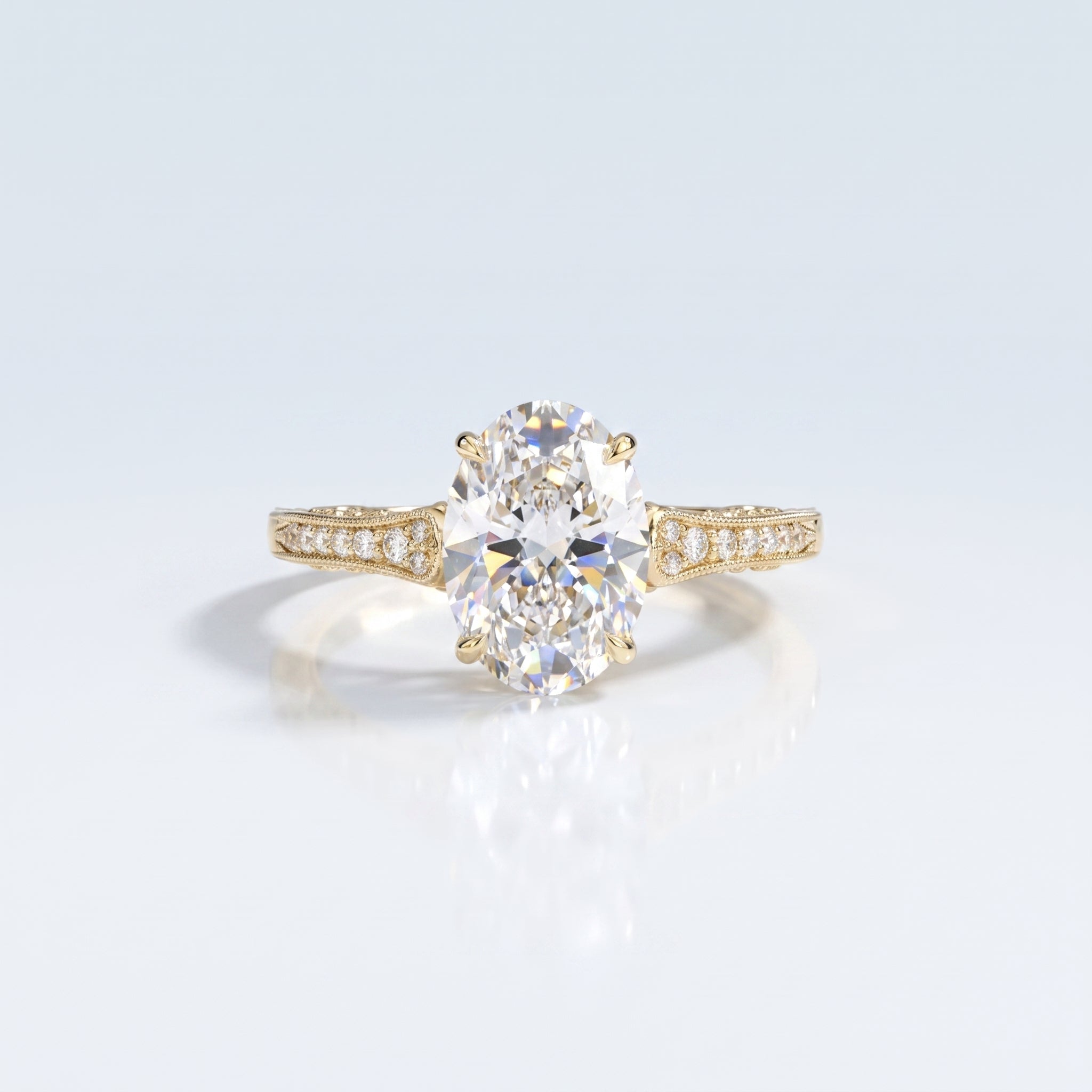 Marquise Swirl Solitaire Engagement Ring – 1 CT Lab Grown Diamond