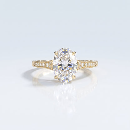 Marquise Swirl Solitaire Engagement Ring – 1 CT Lab Grown Diamond