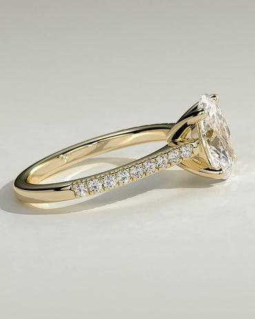 Round Halo, Pave & Split Shank Engagement Ring – 1.93 CT Lab Grown Diamond
